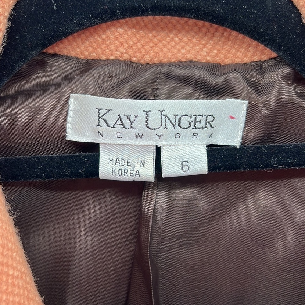 Kay Unger Wool/Silk Blazer - Orange Rust - 4 - image 6